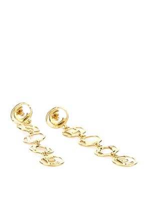 Chlo&eacute; Logo Script Earrings - Gold
