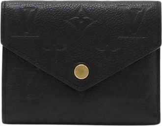 Louis Vuitton Pre-owned Wallets, female, Black, Size: ONE SIZE Pre-owned Monogram Empreinte Victorine Wallet Black