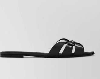 Saint Laurent patent leather slide sandals