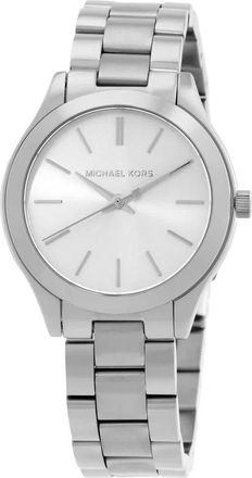 Michael Kors Slim Runway Quartz Silver Dial Ladies Watch Set MK7563SET