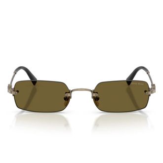 Miu Miu Sunglasses Mub50 S 26 C09 Z Gold/Dark Brown Women