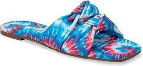 Chase + Chloe by Intouch Footwear Double Twist Knot Slide Sandal in Blue Tie Dye Pu at Nordstrom Rack, Size 6.5