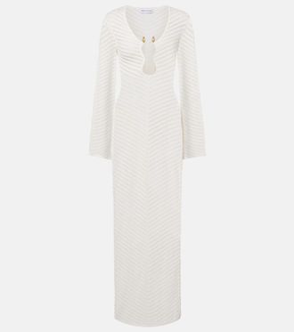 Rebecca Vallance Cassis chevron knitted maxi dress