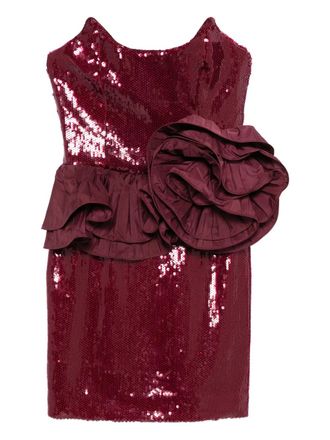 Rebecca Vallance Abito corto con paillettes - Rosso