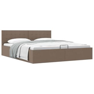 vidaXL Cama Canap&eacute; Hidr&aacute;ulica Almacenaje Sin Colch&oacute;n Taupe 160x200 Cm Vidaxl