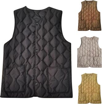 Generic Womens Gilets Winter Jacket for Women UK Soft Sleeveless Coats Lined Windbreaker Parka Puffer Outwear Premium with Zip Outfits Hoodies Plus Size Solid