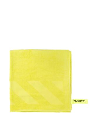 Off-white chevron objects beach towel - unisex - Cotton - OS - Yellow