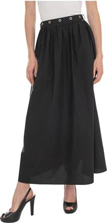 HUGO BOSS C-Vidol Bell-flared skirt - Dames - Maxi Rokken - Zwart - S - Rokken