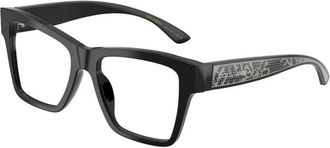 Dolce & Gabbana Vierkante Brillen - Dames - Brillen - Zwart - 52 MM - Accessoires