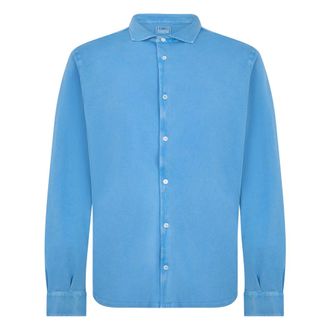 Fedeli Casual Shirts, male, Blue, Size: 4XL Long-sleeved Shirt