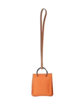 Herm&egrave;s 2019 leather bag charm - women - Lambskin - One Size - Orange