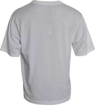Dolce & Gabbana White Cotton Round Neck Short Sleeve Mens T-shirt