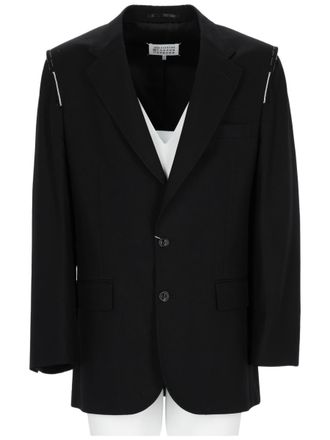Maison Margiela Tailored Black Jacket with Two-Button Closure