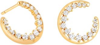 Astrid & Miyu Crystal 18k Gold-plated Hoop Earrings - One Size