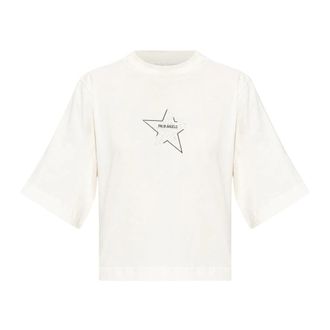 Palm Angels Camiseta Icon Palm Box - Tops - Mujer - Blanco - XS