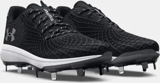 Under Armour Womens Under Armour Glyde 2.0 MT 3026601-001 Black Softball Cleats RHS6810