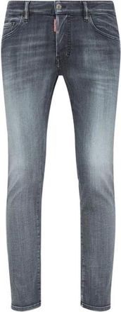 Dsquared2 Skinny Jeans, male, Gray, Size: L Grey Skater Jeans with Logo Patch