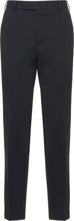 Pantaloni Torino Deep Blue Tailored Wool Pants with Refined Detailing