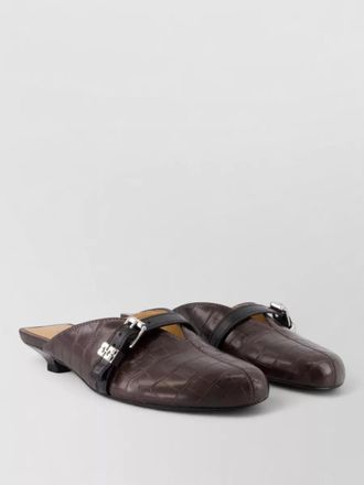 Ganni sue kitten croco sandals synthetic leather