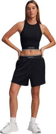 Under Armour Dames/Dames Meridian Ribbed Relaxed Fit Hardloopshort (Zwart)