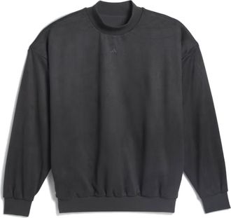 adidas Basketball Sueded Crew Sweatshirt Asia Sizing Carbon IN7696