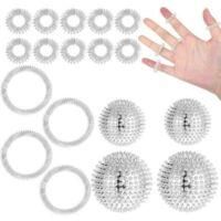 OEM Juego De 4 Bolas De Erizo (de 32 Mm Y 47 Mm De Di&aacute;metro), Adem&aacute;s De 10 Anillos De Acupresi&oacute;n Y 4 Pulseras De Presi&oacute;n Inal&aacute;mbricas Las Bolas De Masaje 
