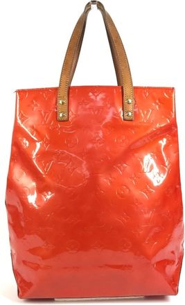Louis Vuitton Red Color Rouge Monogram Vernis Shoulder Bag Tote Bag (Pre-Owned)