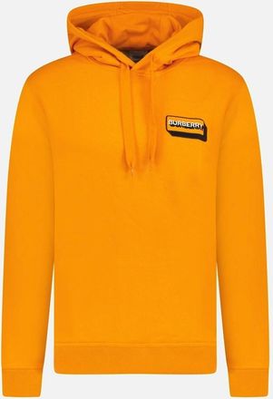 Burberry Mens Burberry Motterson Patch Logo Hoodie Sweatshirt Orange - Size: 36
