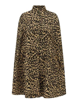 Valentino Garavani Cape In Animalier Cloth