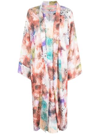 Bambah Jurk met bloemenprint - Rood