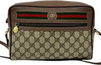 Gucci Pre-owned Cross Body Bags, female, Beige, Size: ONE SIZE Pre-owned Vintage Crossbody Bag