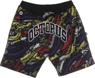 Octopus Zwarte Sweatshorts met Octopus Logo - Heren - Korte Broeken - Veelkleurig - S - Katoen - Korte Broeken