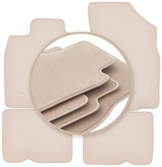 OEM Alfombrillas Beige Premium Para: Dacia Duster I 4wd Suv 2010-2018