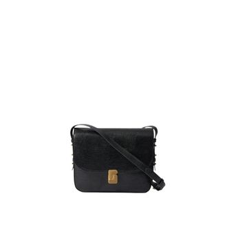 SOEUR Lizard Embossed Maxi Bag - Black - female - SOEUR - Cross Body Bags - Black - ONE SIZE - Bags