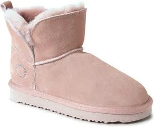 Dearfoams Kids Fireside Bunbury Genuine Shearling Boot in Dusty Pink at Nordstrom, Size 13