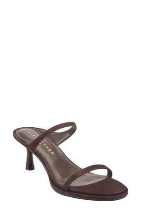 Marc Fisher Alonde Slide Sandal in Dark Brown 200 at Nordstrom, Size 7.5