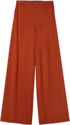 Oltre Wijde pijpen linnenmix broek - Dames - Wijde Broeken - Oranje - XL - Linnen - Broeken