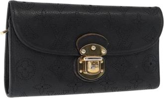 Louis Vuitton Pre-owned Wallets, female, Black, Size: ONE SIZE Pre-owned Leather Wallet