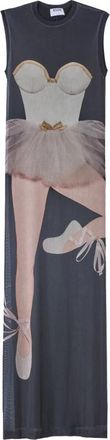 Moschino Abito Ballerina - Dames - Maxi kleedjes - Zwart - S - Polyester - Kleedjes