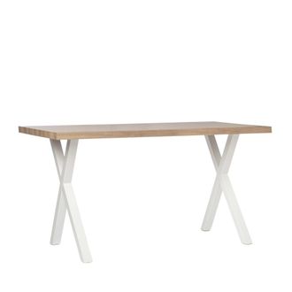 Klast Mesa de comedor efecto madera marr&oacute;n 101 cm x 75 cm