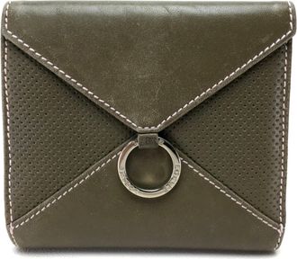 Loewe Khaki Leather Wallet (Bi-Fold) (Pre-Owned)