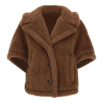 Max Mara Mantella Corvino 4 - Dames - Jassen - Bruin - M/L - Leer - Jassen