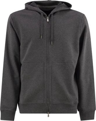 Brunello Cucinelli Felpa con zip e cappuccio - Grigio