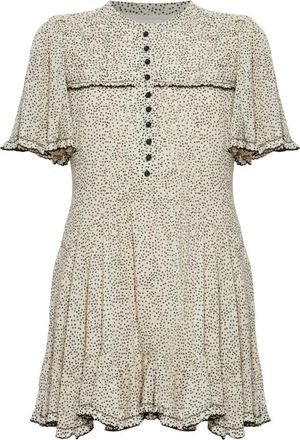 Isabel Marant Daynia Jurk - Dames - Korte kleedjes - Beige - S - Katoen - Kleedjes