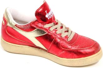 Diadora Vintage Metallic Basket Low Schoenen - Dames - Sneakers - Rood - 36 1/2 EU - Schoenen
