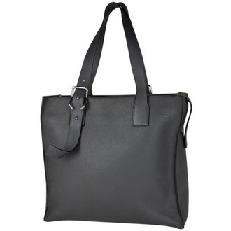 Loewe Gray Leather Tote Bag (Pre-Owned)