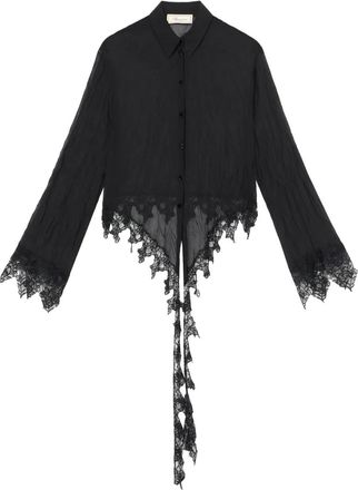 Blumarine Camicia semi trasparente - Nero