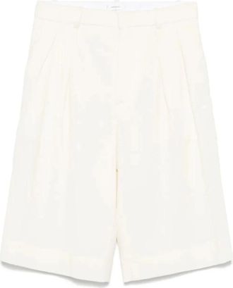 Wardrobe.NYC Witte Low Rise Shorts - Dames - Korte Broeken - Wit - XS - Wol - Korte Broeken
