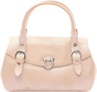 Ferragamo Pre-owned Gancini Leren Handtas - Dames - Vintage Handtas - Roze - ONE Size - Leer - Vintage