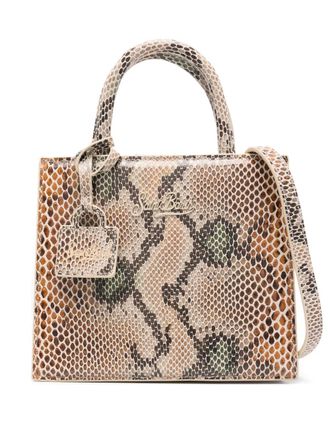 MC2 Saint Barth snake effect top handle tote bag - women - Calf Leather - One Size - Neutrals